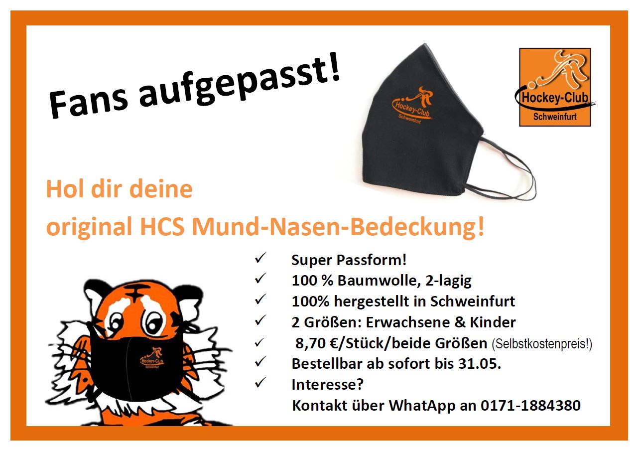 Hol dir deine original HCS Mund-Nasen-Bedeckung!